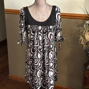 Candie's Black and Purple Swirl Dress